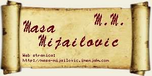 Maša Mijailović vizit kartica